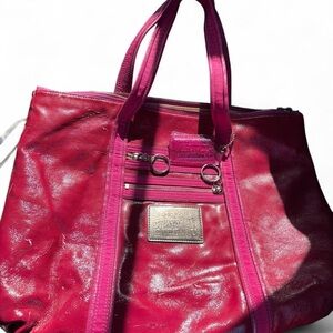 Coach Poppy Vibrant Pink Tote Bag